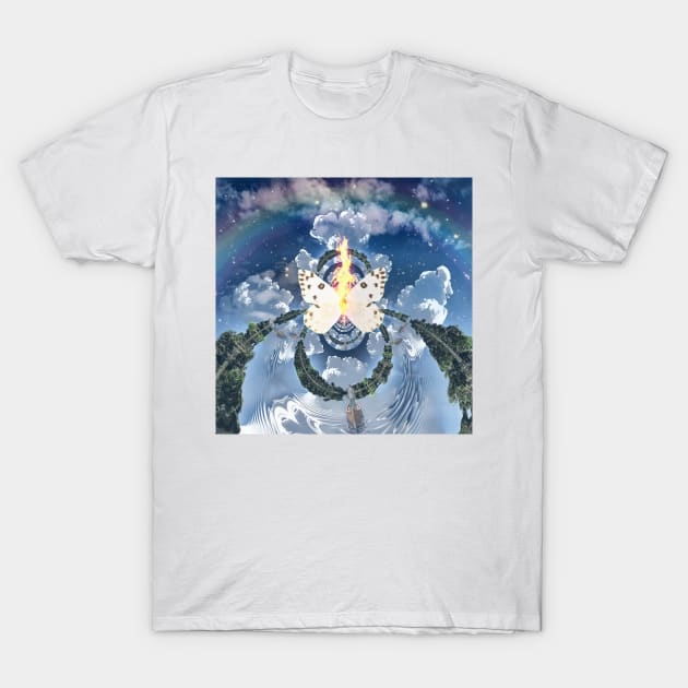 Man and Butterfly T-Shirt by rolffimages